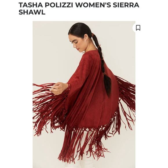 Tasha Polizzi Jackets & Blazers - Tasha Polizzi Suede Fringe  Shaw Burgundy Coastal Cowgirl Western Luxe Boho